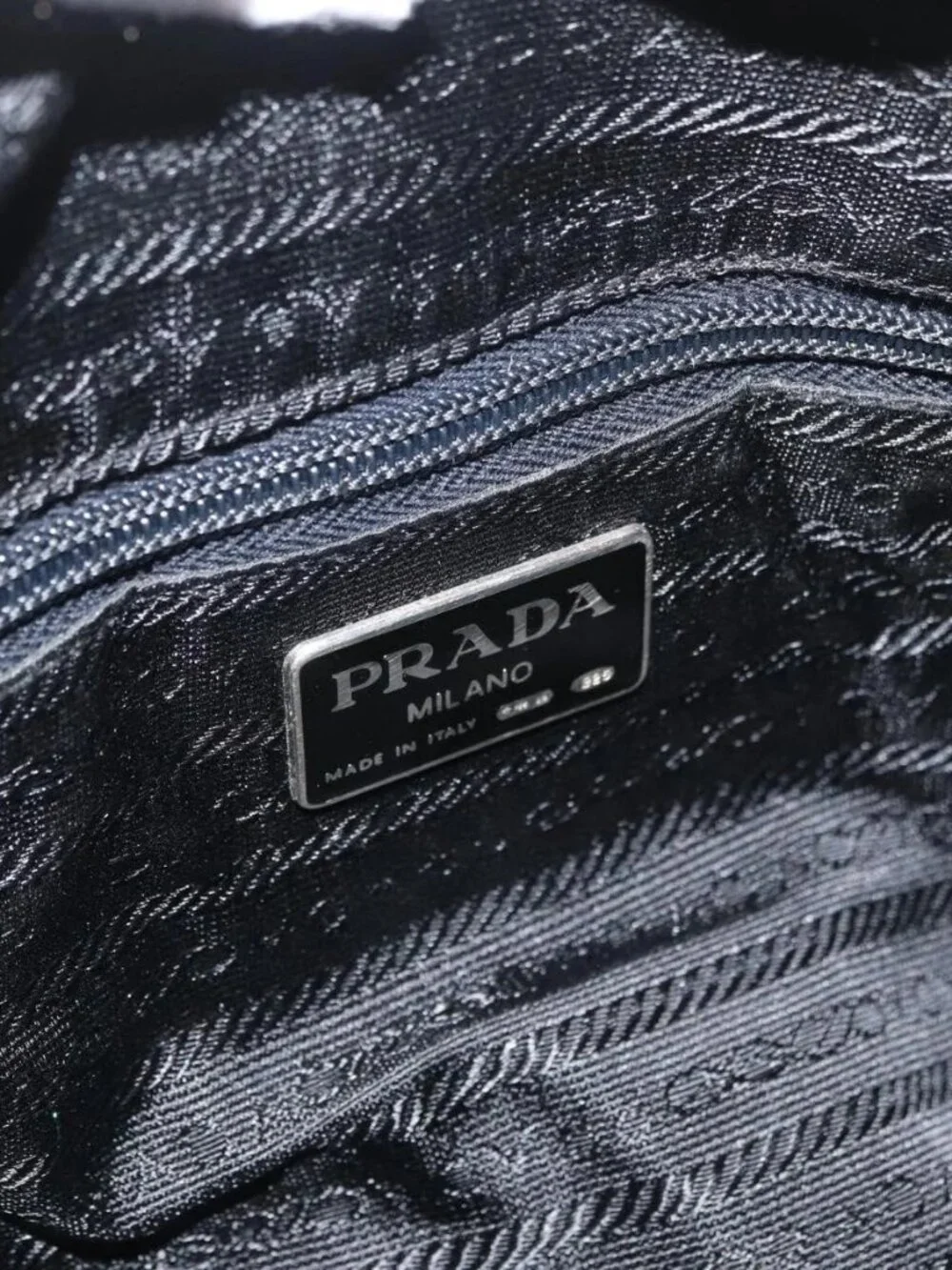 PRADA Chain Shoulder Bag Suede Gray Gold Auth